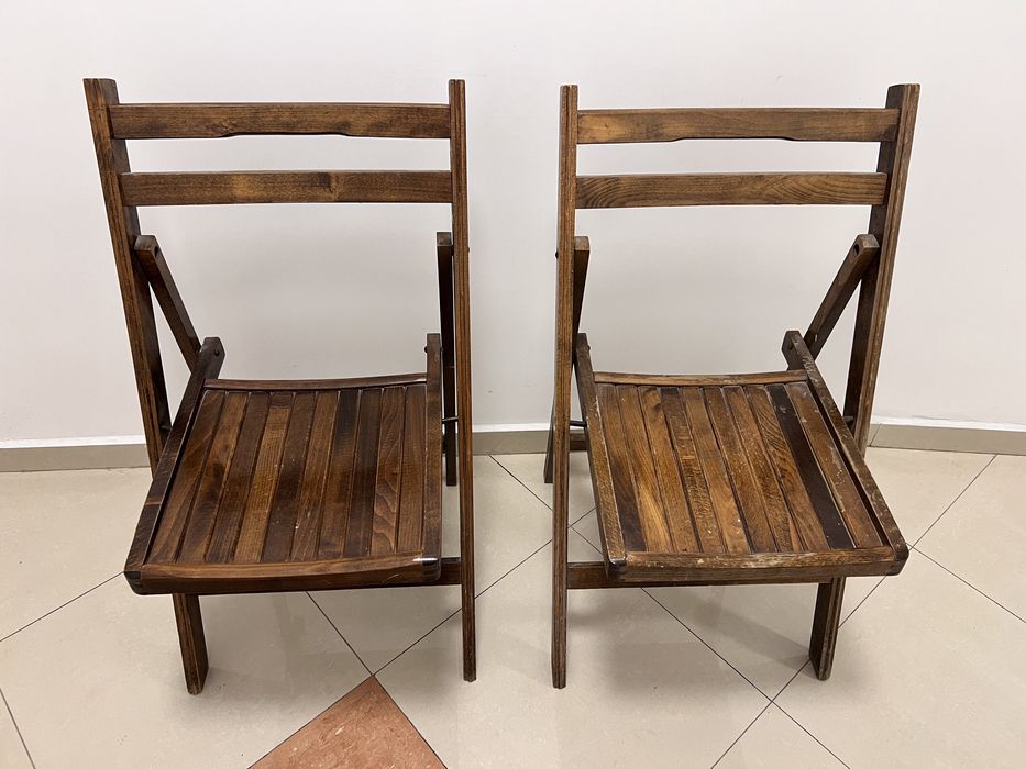 Сгъваеми стола от масивен бук, 2 броя