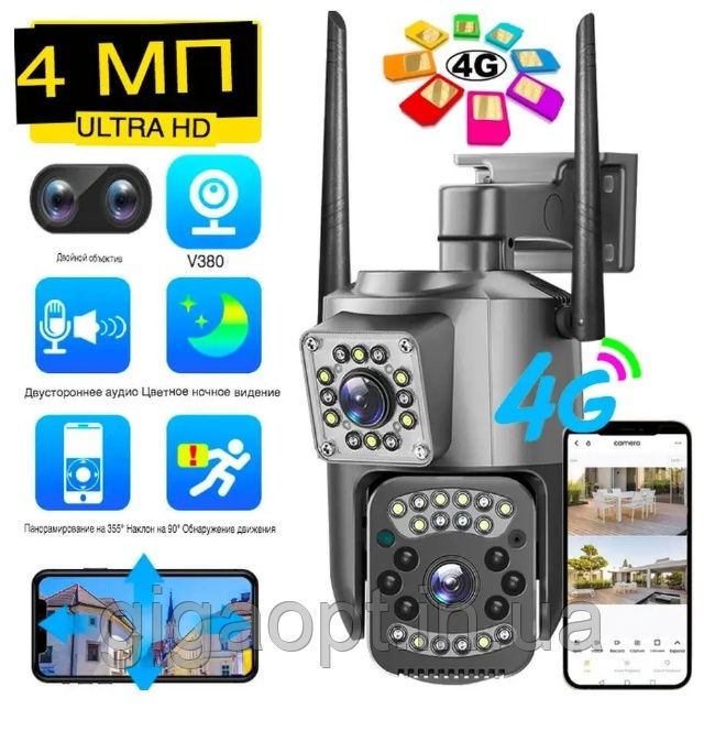 V380 Pro Янги 4G СИМ  картали камера SC03-G. Smart camera ip