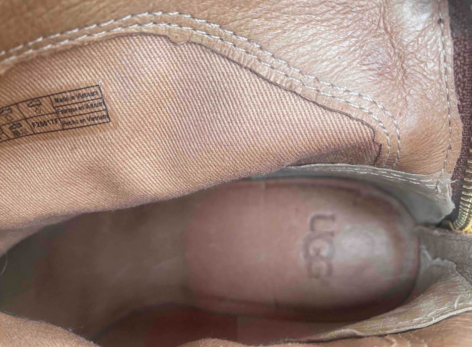 UGG Bruno Superbe Ghetute Maro Piele Office Casual Original UK