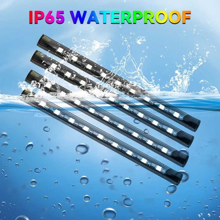 Kit led lumini auto ambientale RGB picoare bluetooth 12v Apple/Android