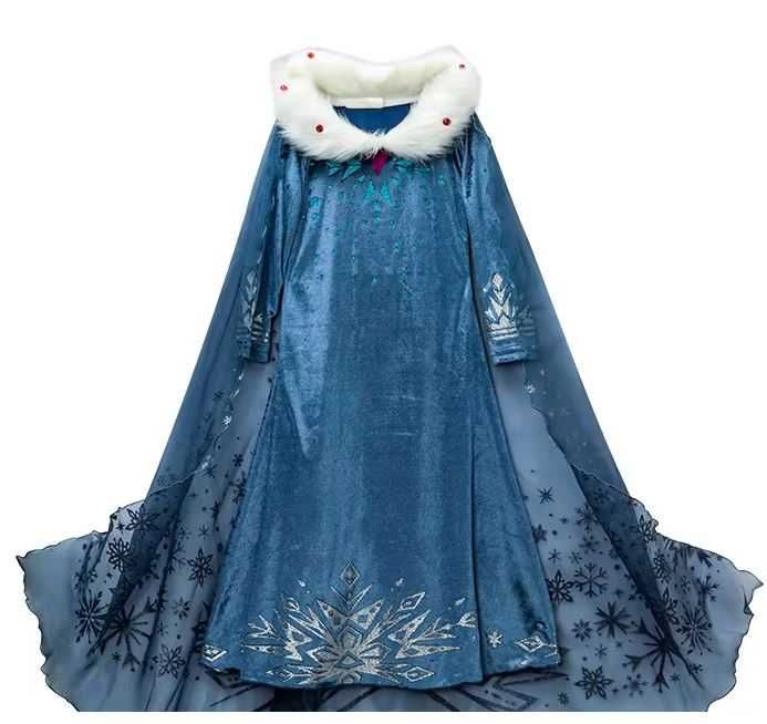 Rochie ROCHITA Elsa Frozen fulg de nea NOUA 9 10,11,12 ani