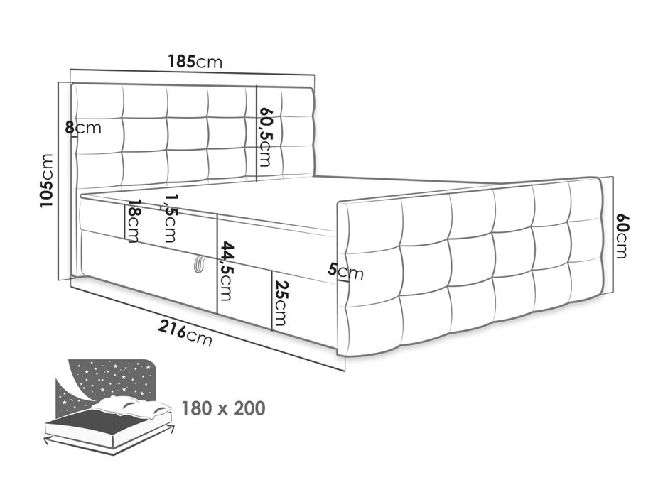 Континентално легло Memphis 100
