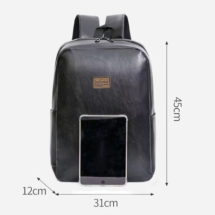 Мужской рюкзак из пу кожи для ноутбука сумка портфель