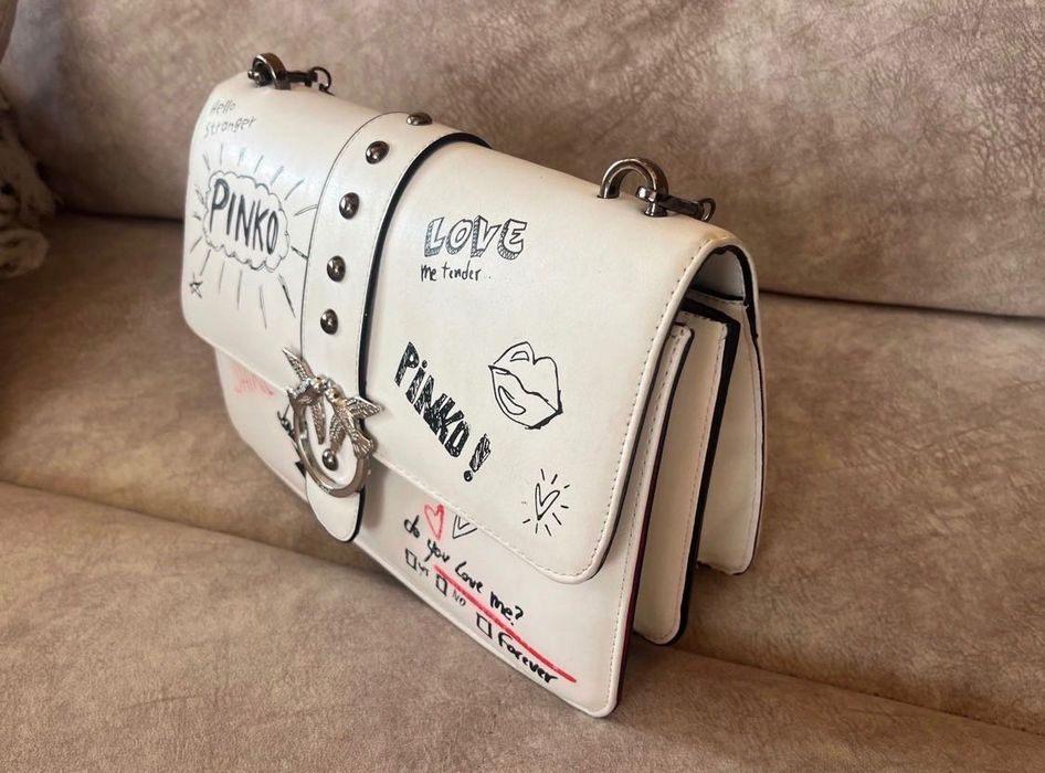 Чанта Pinko Love Graffiti голям размер
