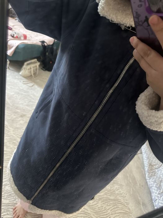 Дубленка синий весений-зимний