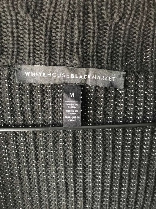 Vestă lungă cu inserții Vestă neagră pentru damă (cardigan)