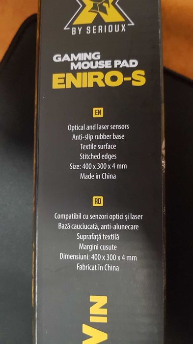 Mousepad gaming Serioux Eniro-S, 400x300x4mm (NOU!)