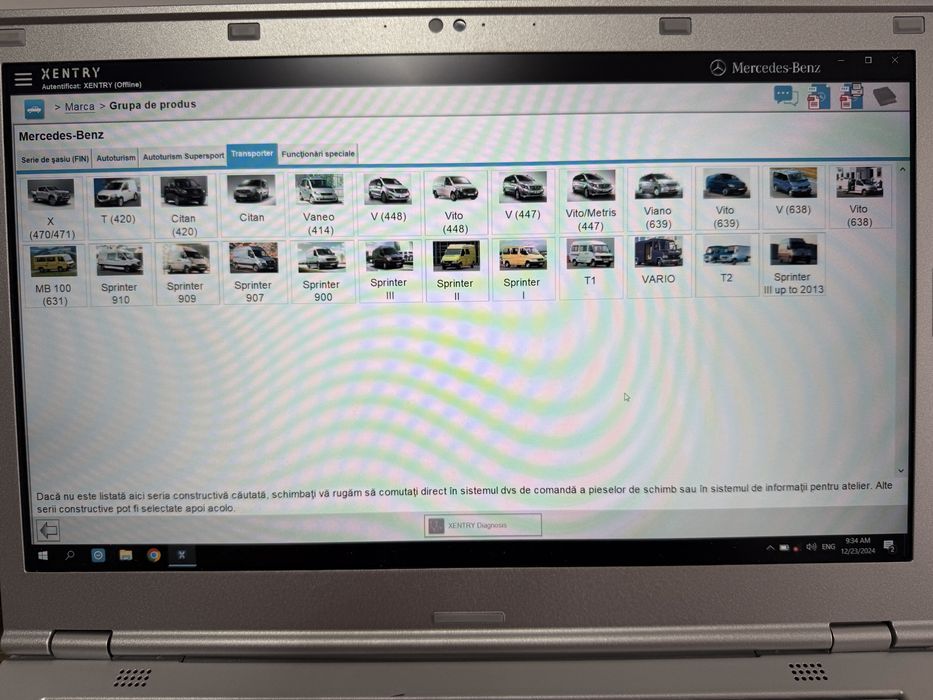 Tester/Diagnoza Xentry Mercedes-Benz Star C4+Laptop Lenovo cu softuri
