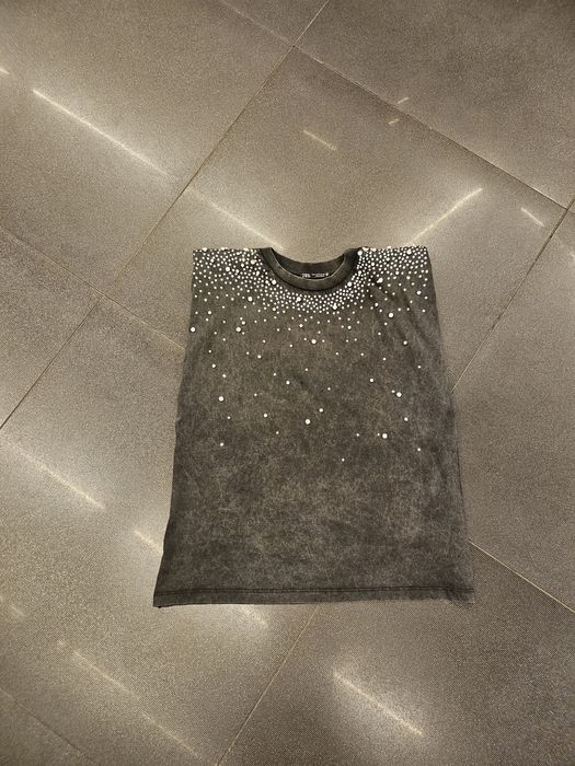 ZARA тениска с кристали сваровски S-38