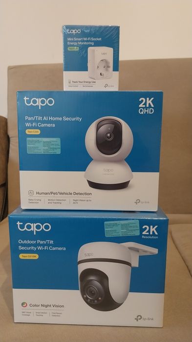 Pachet camere supraveghere TP-Link Tapo C510W + C220 + priză smart P110Pachet camere supraveghere TP-Link Tapo C510W + C220 + priză smart P110