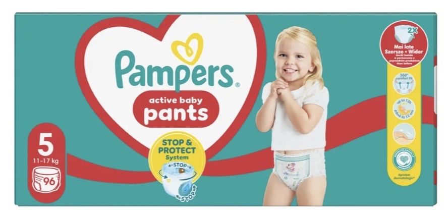 Pampers nr 5  ,96 de bucati chilotei !