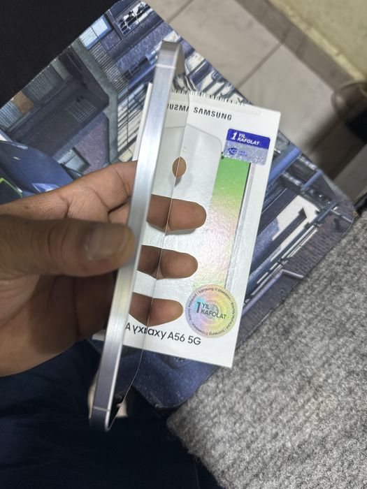 Samsung A56 5G 8/256 kop ishlatilmagan alo holati karopka dakumint bor