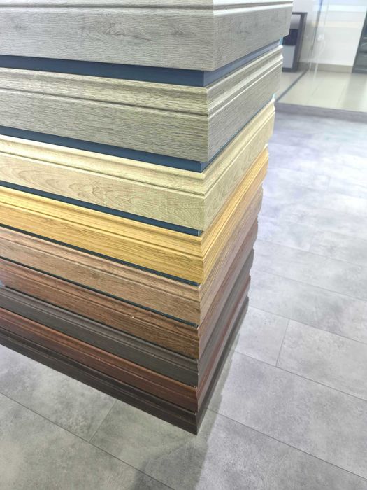 Алюмин Плинтус va Plintus MDF, dyuropolimer, Plastik, Polyuretan