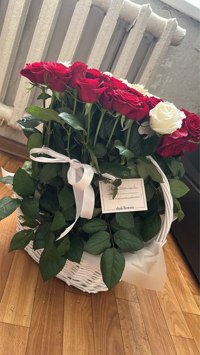 Розы корзина Свежий буква А