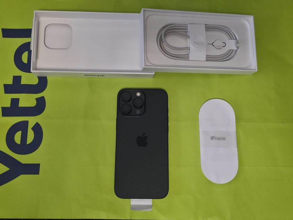 КАТО НОВ 256GB iPhone 16 Pro Max Yettel Гаранция 2028 Black | Черен