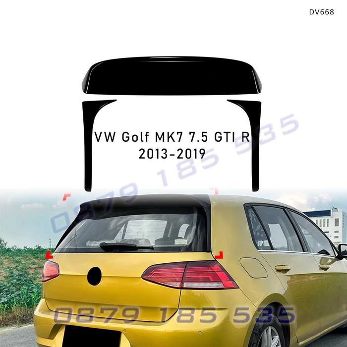 Заден спойлер за покрив VW Volkswagen Golf MK7 7.5 GTI R 2013–2019 черен гланц DV668 тунинг крило голф tuning zaden spoiler