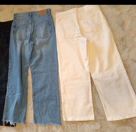 Lot 2 perechi de blugi wide leg 38 H&M