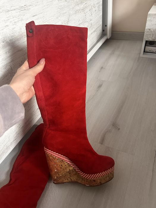 Ботуши естествен велур dani shoes модел dolce & gabbana