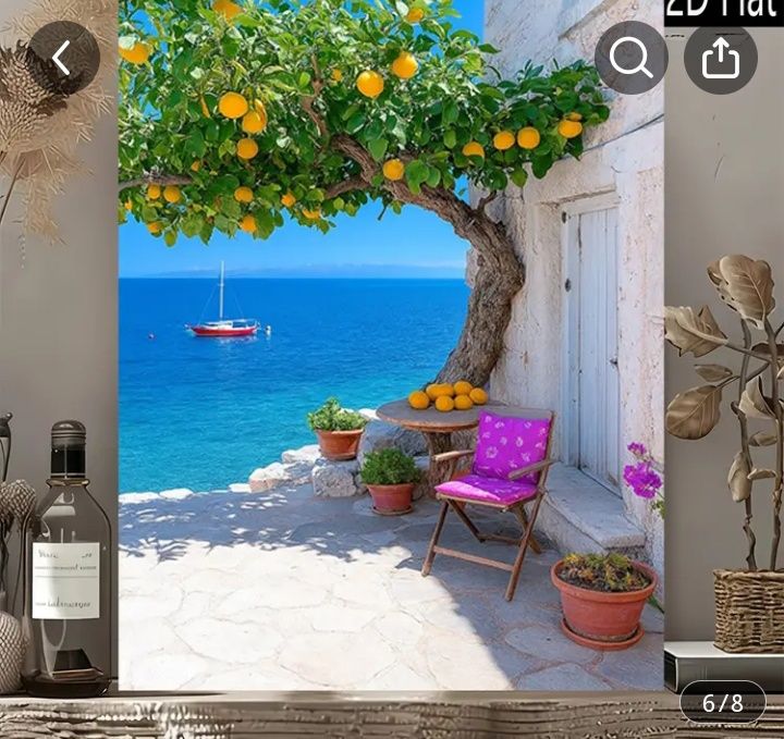 Художествена картина с букет лалета