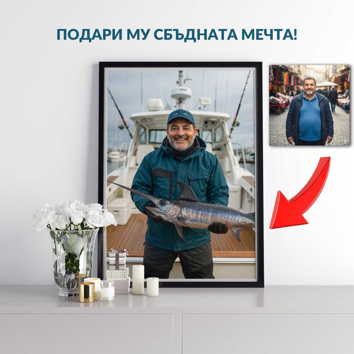 Портрет по снимка – Персонализиран подарък в рамка/канаваца