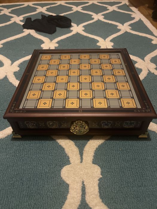 Set sah Harry Potter-Quidditch Houses of Hogwarts placat cu aur de 24K