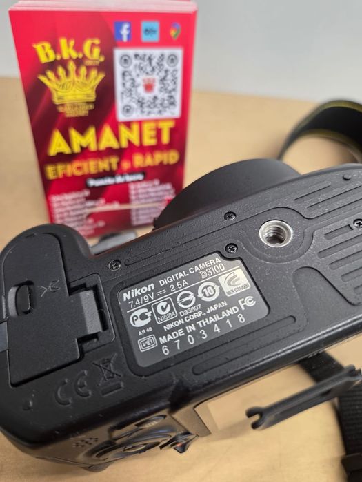Nikon D3100 + obiectiv 18-55mm Amanet BKG