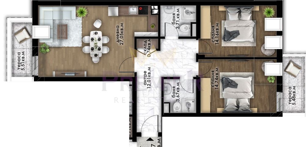 Продава се Тристаен апартамент в Пловдив, Остромила - 115 кв.м за 627 €/кв.м - Снимка #7