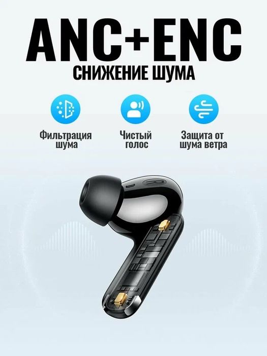 Наушники с переводчиком Hoco EQ27 черный (134 языка) ANC+ENC