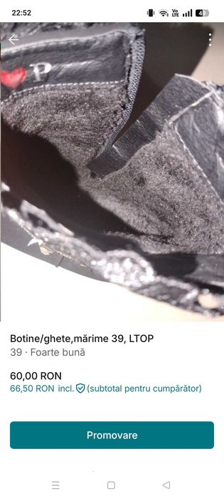 Botine/ghete dama mărime 39
