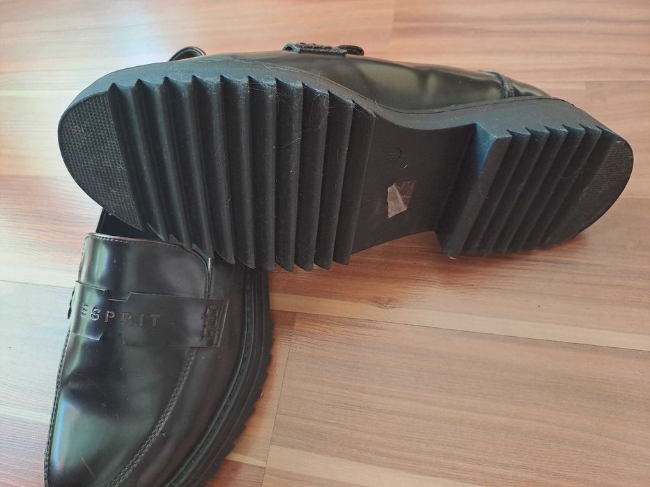 Esprit, лачени мокасини от еко кожа