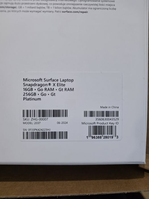 Microsoft Surface Laptop 7 – Ca Nou – Folosit Ocazional