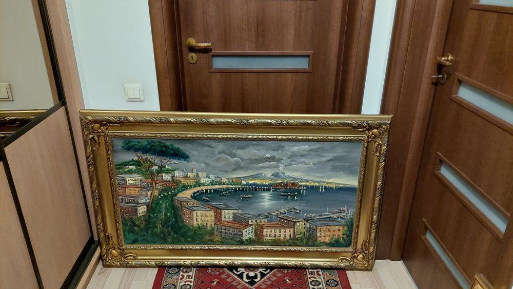 OKaZiE Arta Colectie Tablou PANZA mediteranean Vezuviu Decor sufragerie