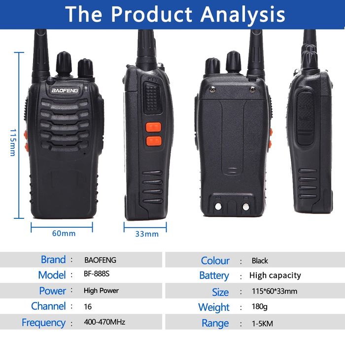 Stații Radio Walkie-talkie Semnal 5km, 16 canale, volum ajustabil Camping Drumeție