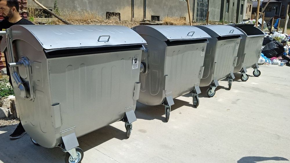 Евро-контейнер Горяче-оцинкованный, объём 1100л