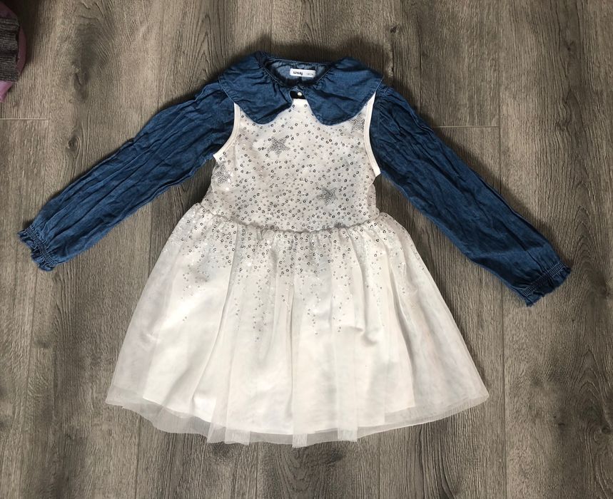 Rochie și cămașă fete 122-128
