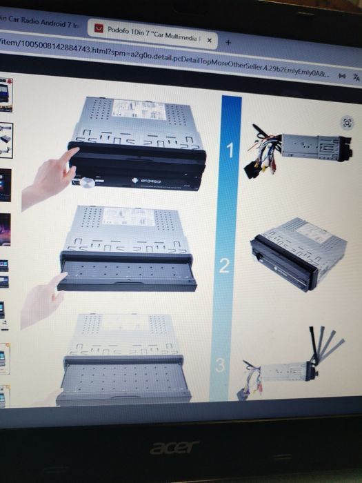 Продавам андроид мултимедия podofo 1 din.