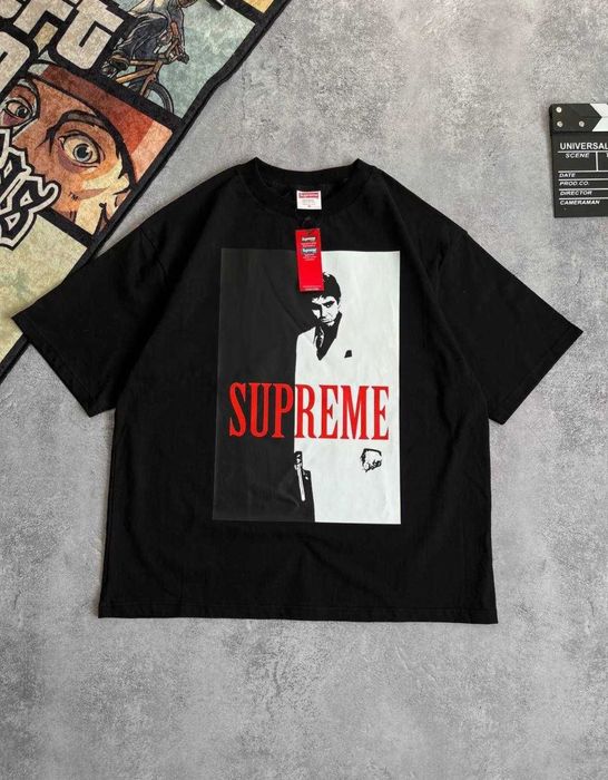 Scarface x Supreme черна тениска Supreme