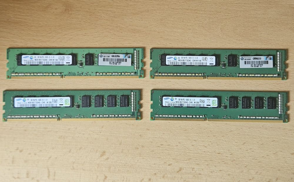 8GB Ram 4x Samsung по 2GB DDR3 ECC 1333MHz RAM