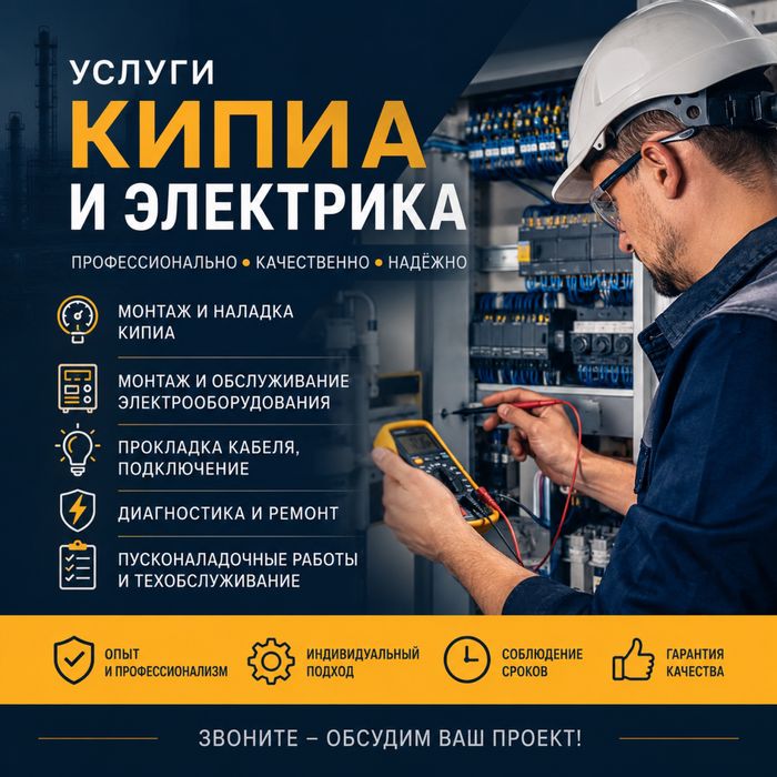 Услуги КИПИА и Электрика.
