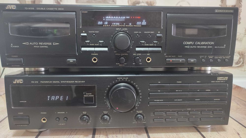 Amplituner JVC, dublu deck JVC.