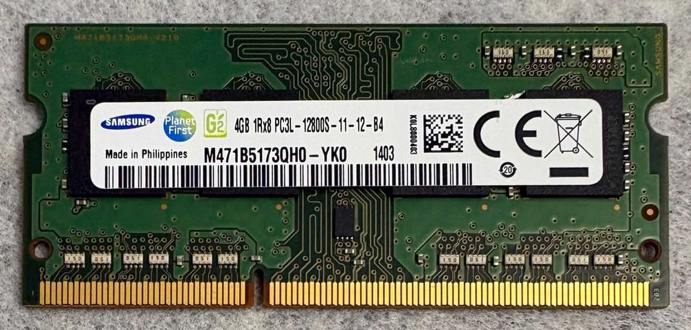 Kit Memorie RAM Laptop Samsung 8GB DDR3L (2x4GB) 1600MHz PC3L - 12800S + Modul 4GB