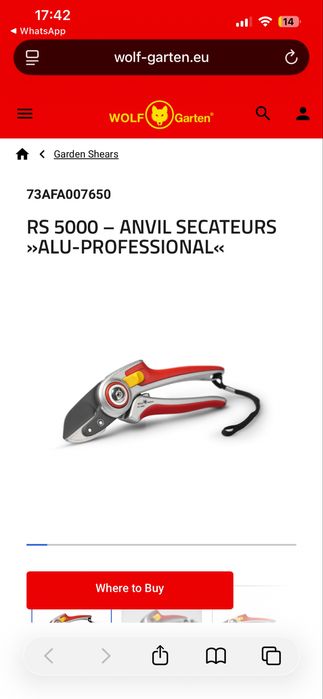 Новый секатор WOLF-Garten RS 5000