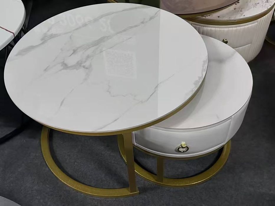 Jurnalniy stolik + tumbochka , usti toshdan , oyog’i sifatli sariq