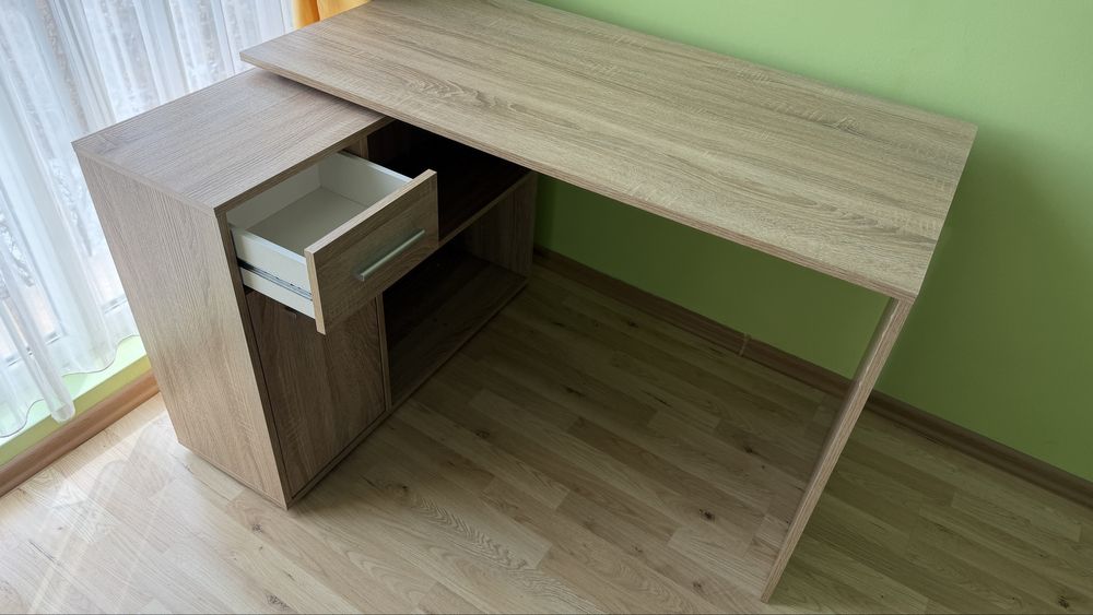 Ъглово бюро, цвят: дъб Сонома
