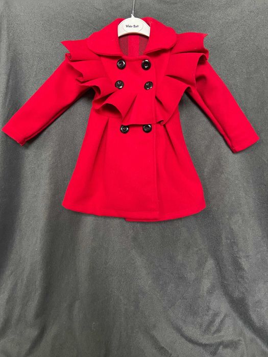 Paltonas rosu de ocazie pentru bebe - 12-24 luni + cadou!