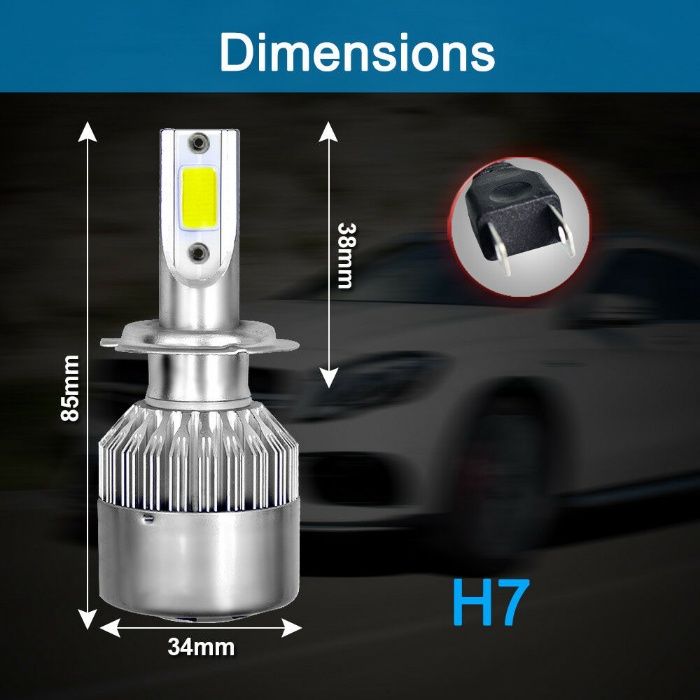 LED Лед диодни крушки Н1, Н4, Н7, H11 36W над150% по ярка светлина