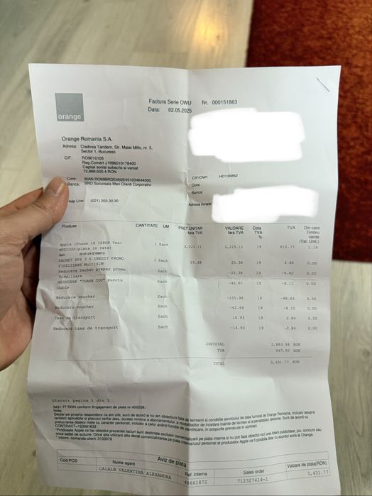 Iphone 16 128gb cu garantie
