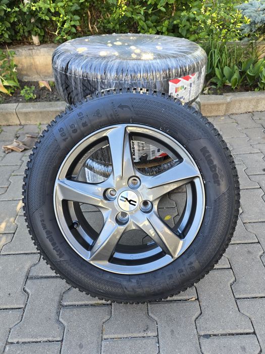 Set Roti NOI Jante aliaj Originale Renault / Dacia 15" anvelope 185/65 R15   2025  Logan, Sandero, Lodgy,  Doker, Clio  4x100