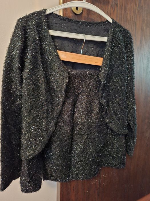 Пола и сако с блестящ ефект