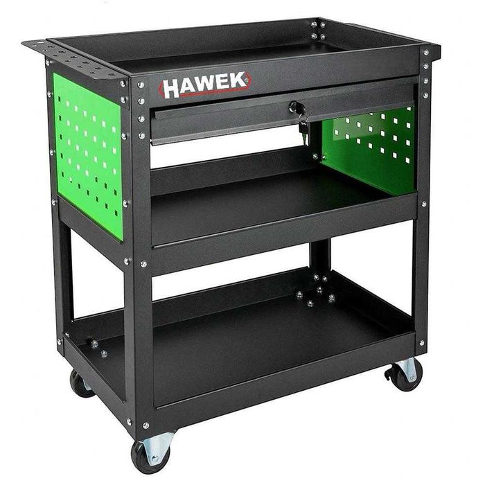 Kоличка за съхранение на инструменти с 3 рафта и 1 чекмедже HAWEK